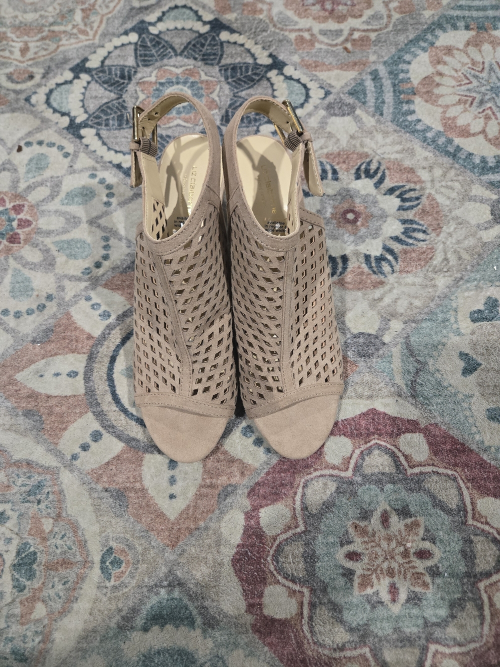 Liz Claiborne Gemma Block Heel Slingback Sandals 10M